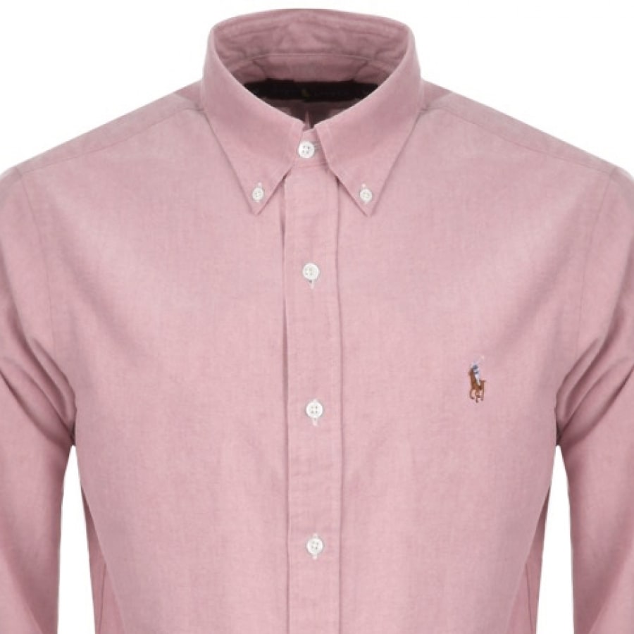 Alternative Image for ProductRalph Lauren Slim Fit Oxford Shirt Pink2